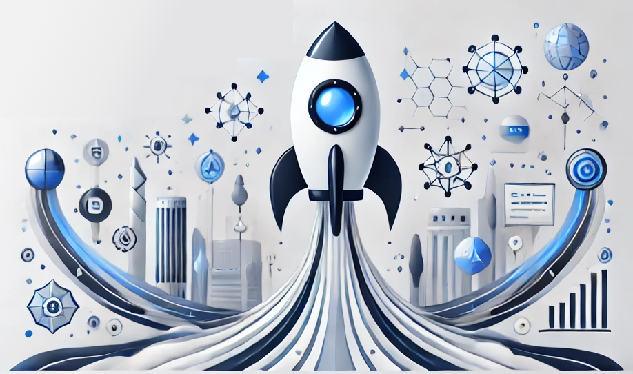 Rocket and analytic icons